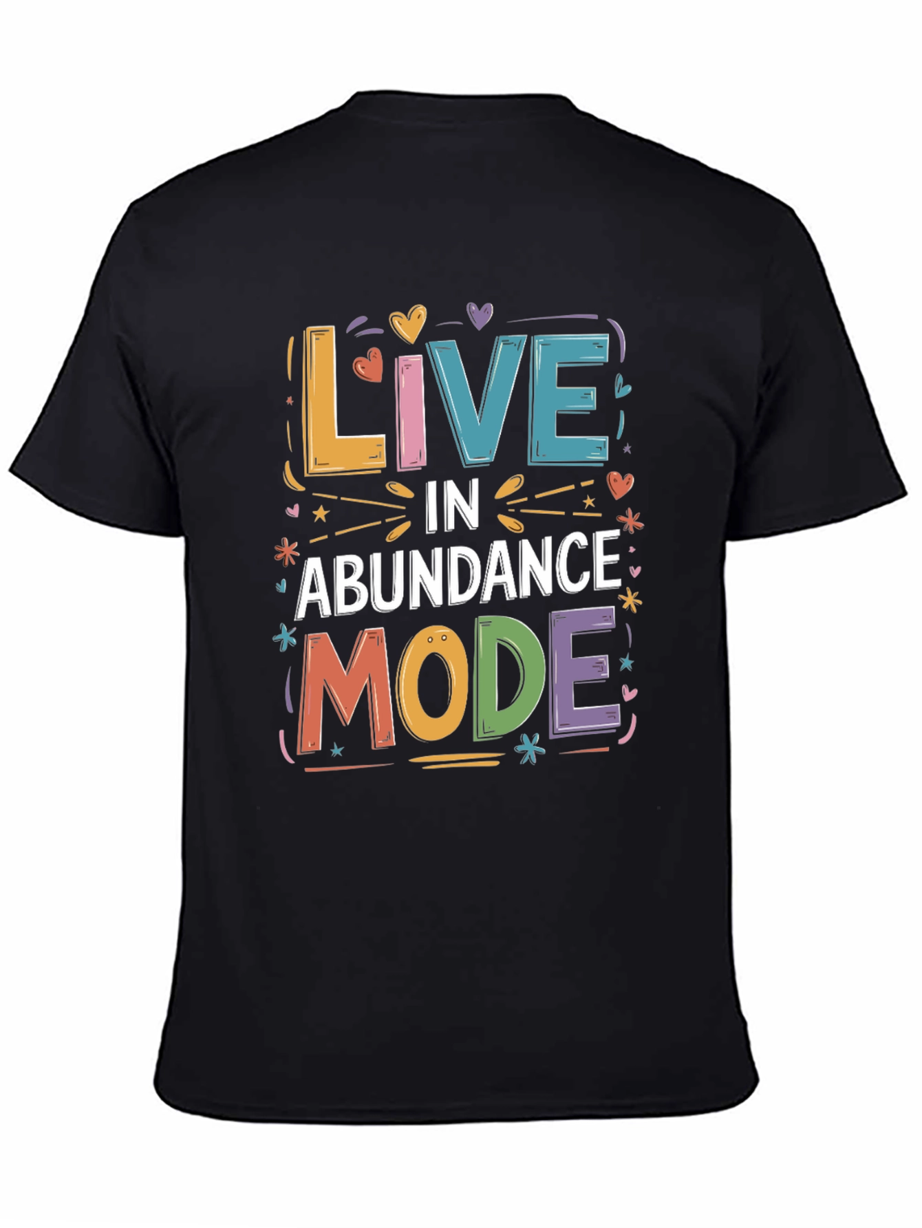 Live in Abundance Mode Black Graphic Tee