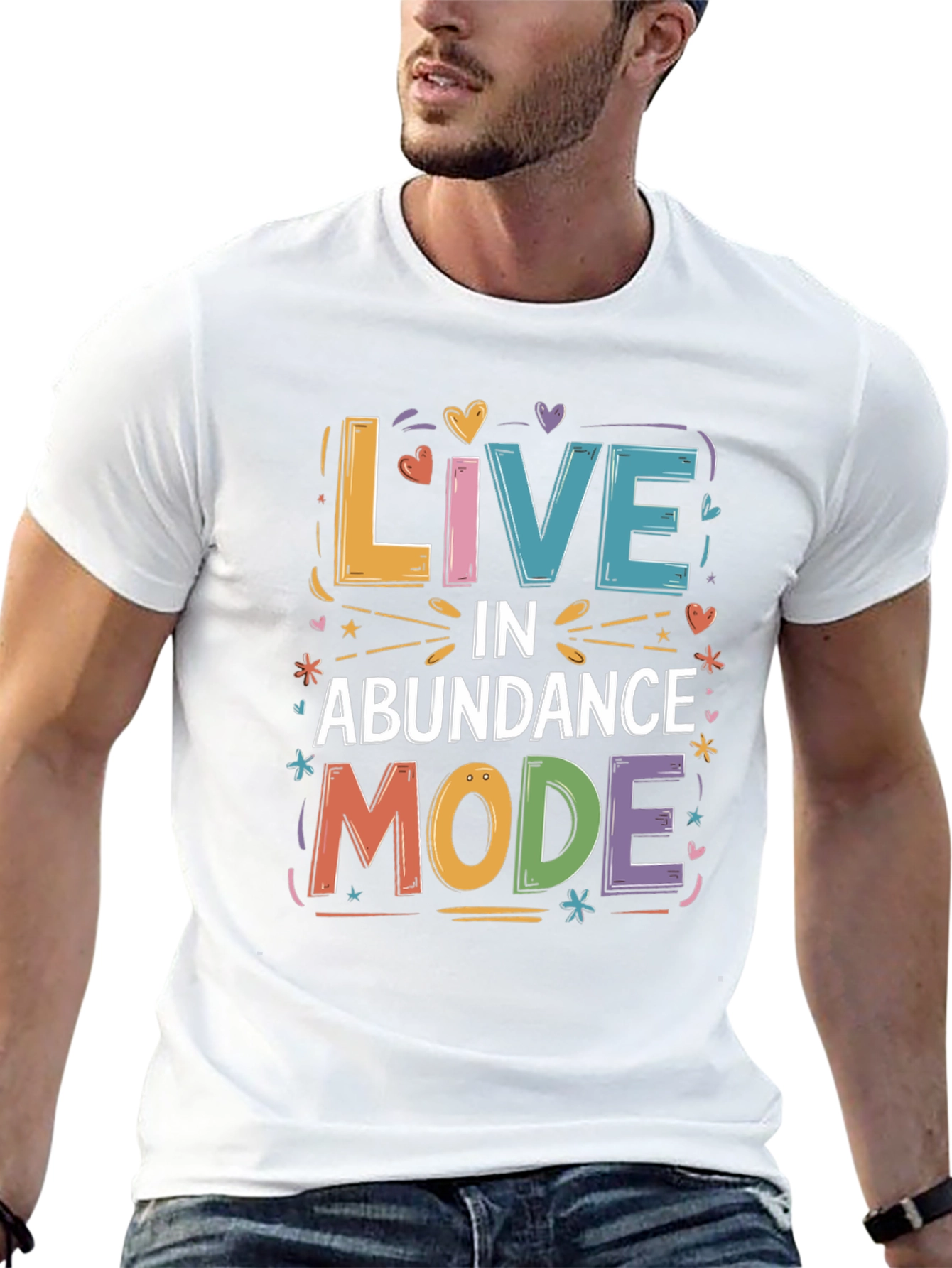 Live in Abundance Mode Black Graphic Tee