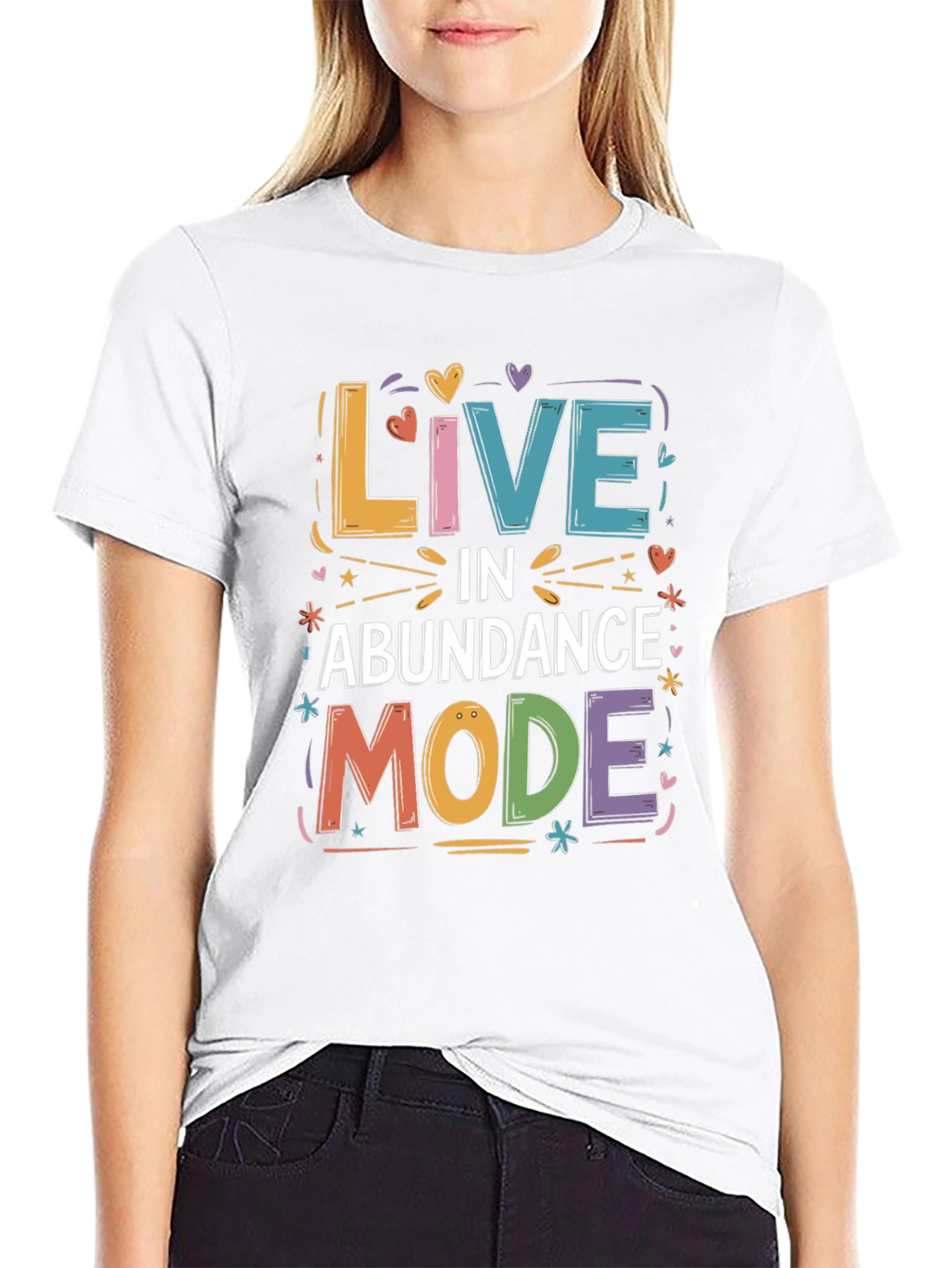 Live in Abundance Mode Black Graphic Tee