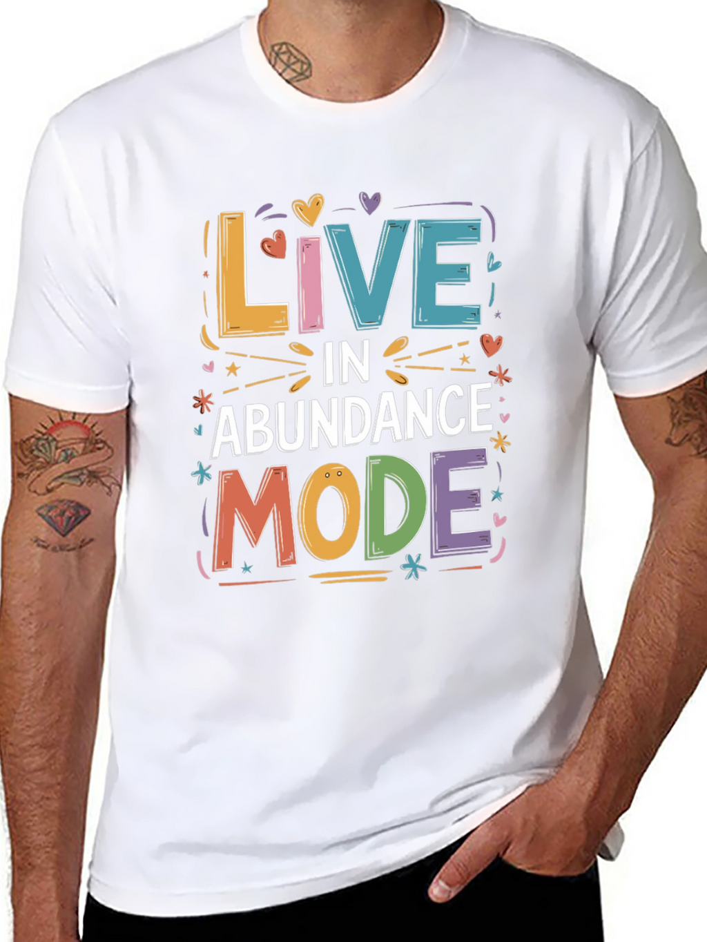 Live in Abundance Mode Black Graphic Tee