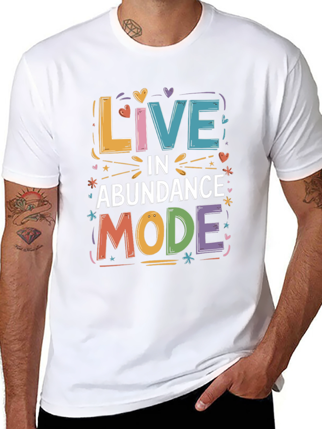 Live in Abundance Mode Black Graphic Tee