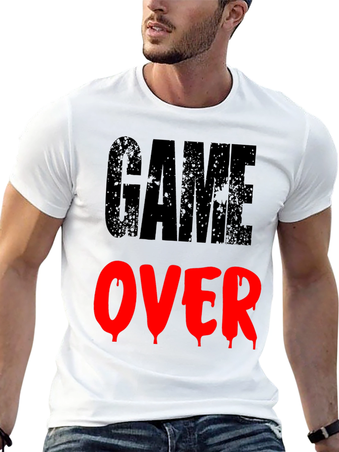Game Over Graphic Print T-Shirt