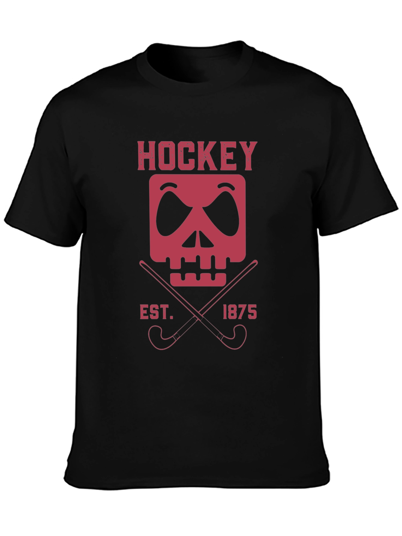 Hockey Skull & Sticks Graphic Tee