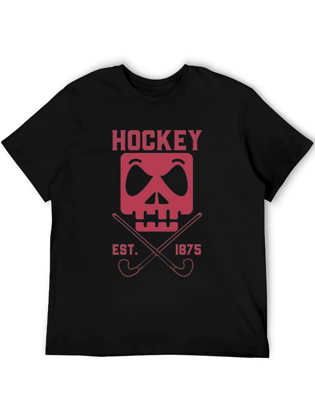 Hockey Skull & Sticks Graphic Tee