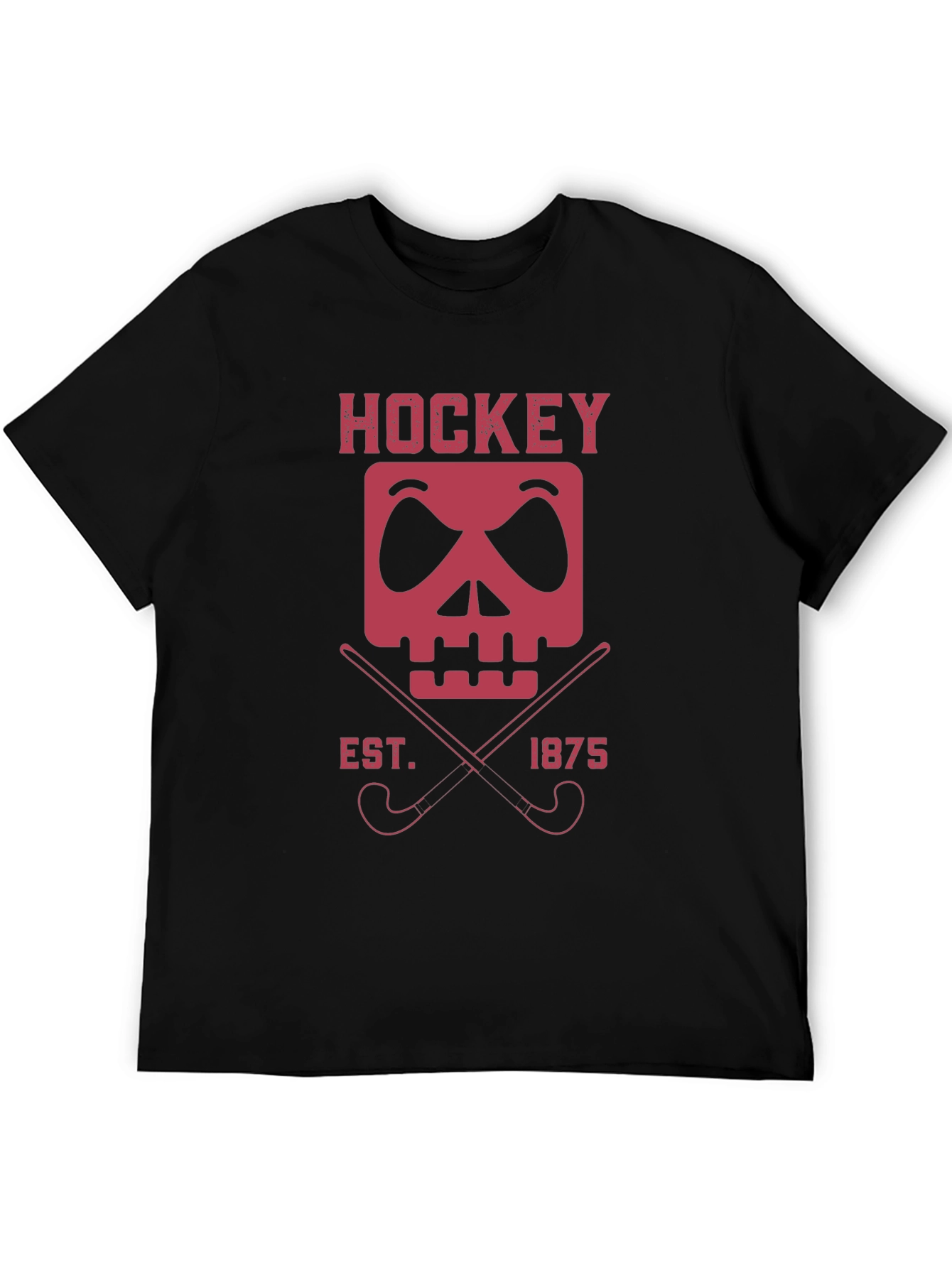 Hockey Skull & Sticks Graphic Tee