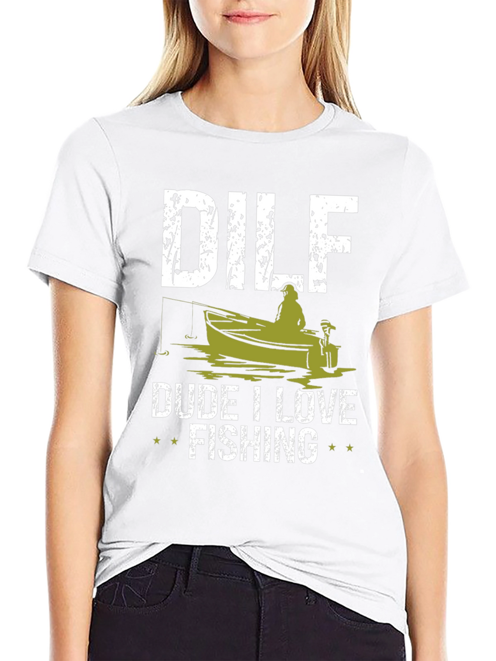 DILF Dude I Love Fishing Graphic Tee