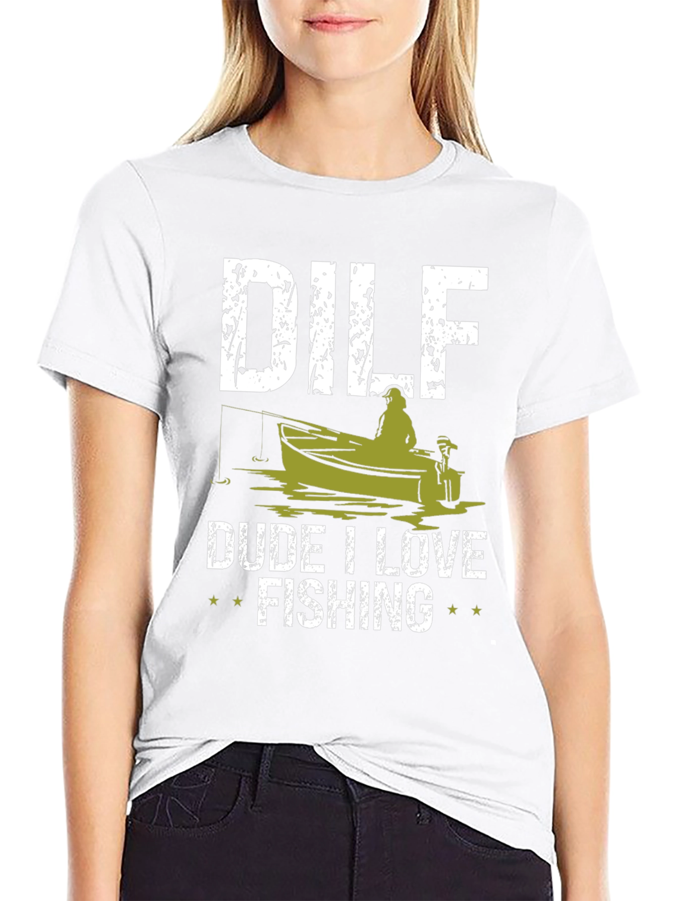 DILF Dude I Love Fishing Graphic Tee
