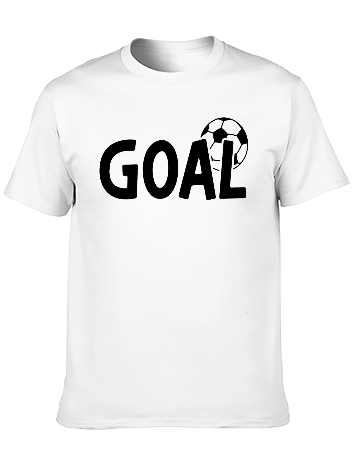 Goal Soccer Ball Graphic Black T-Shirt