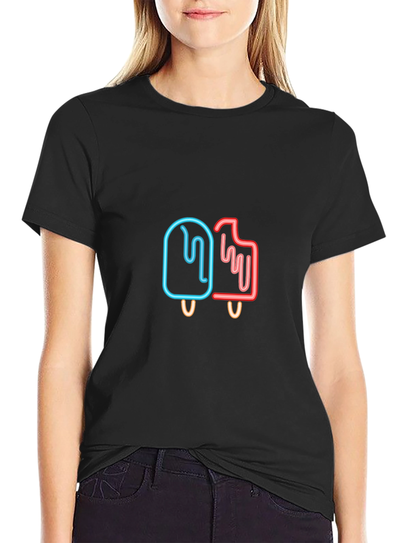 Neon Popsicle T-Shirt - Cool Graphic Tee