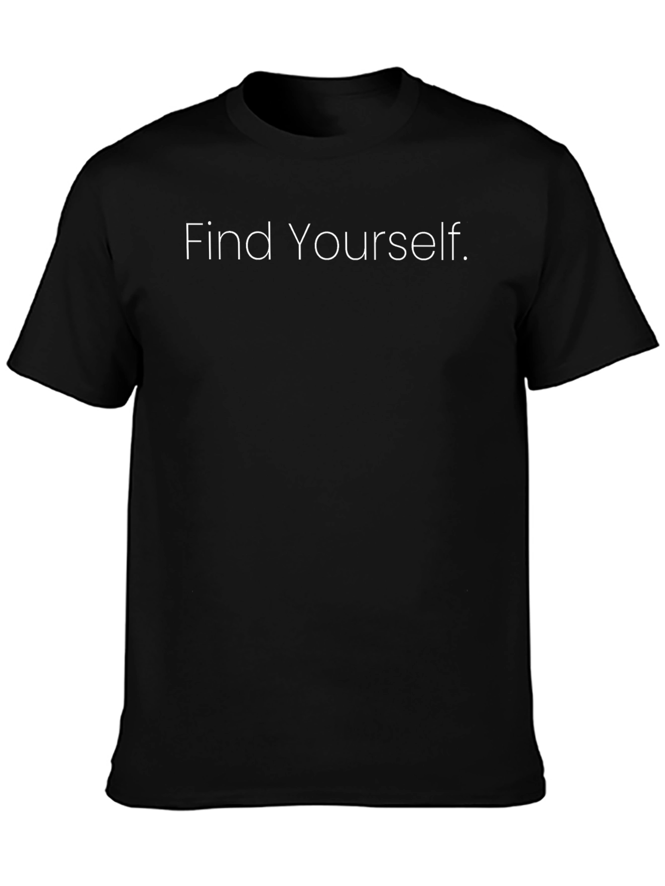 Find Yourself Tee - Minimalist Black Cotton T-Shirt