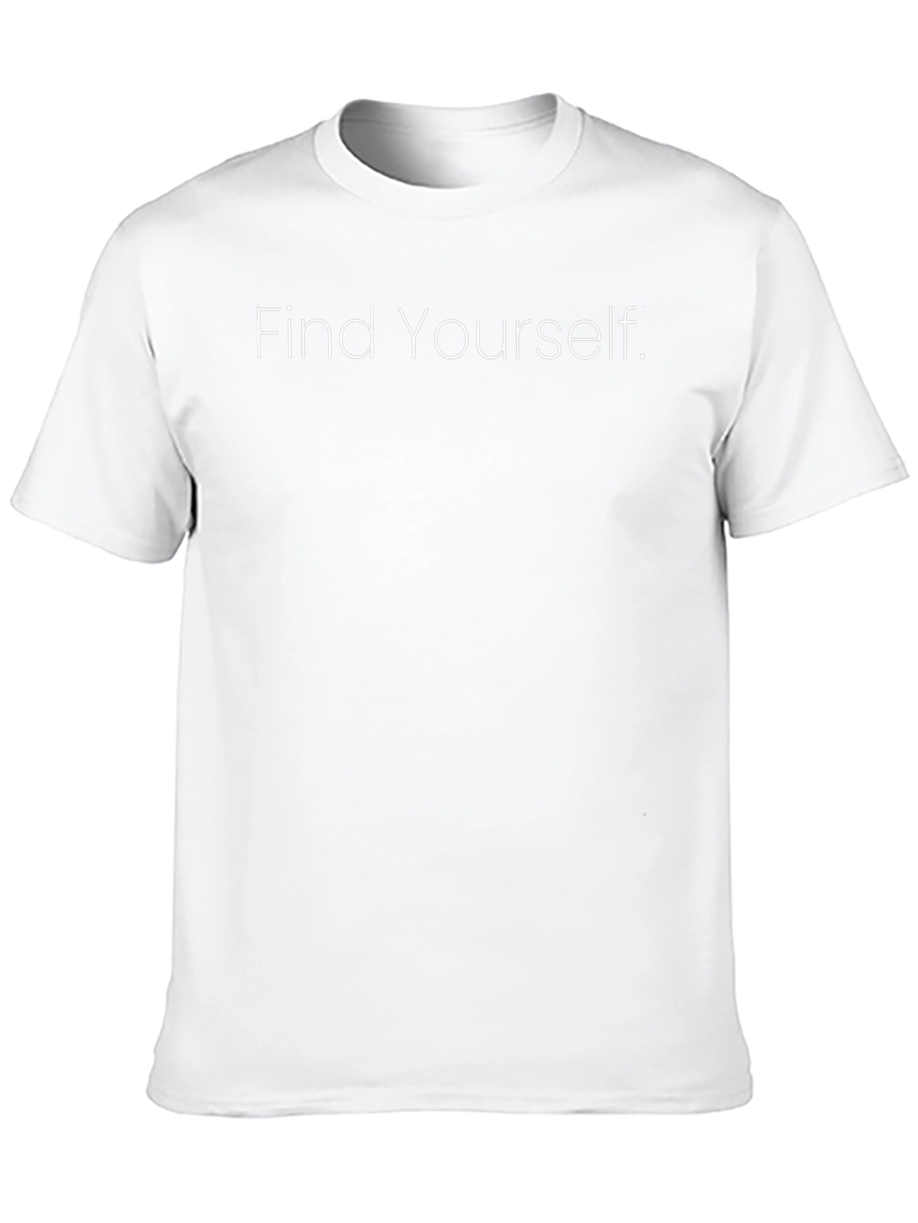 Find Yourself Tee - Minimalist Black Cotton T-Shirt