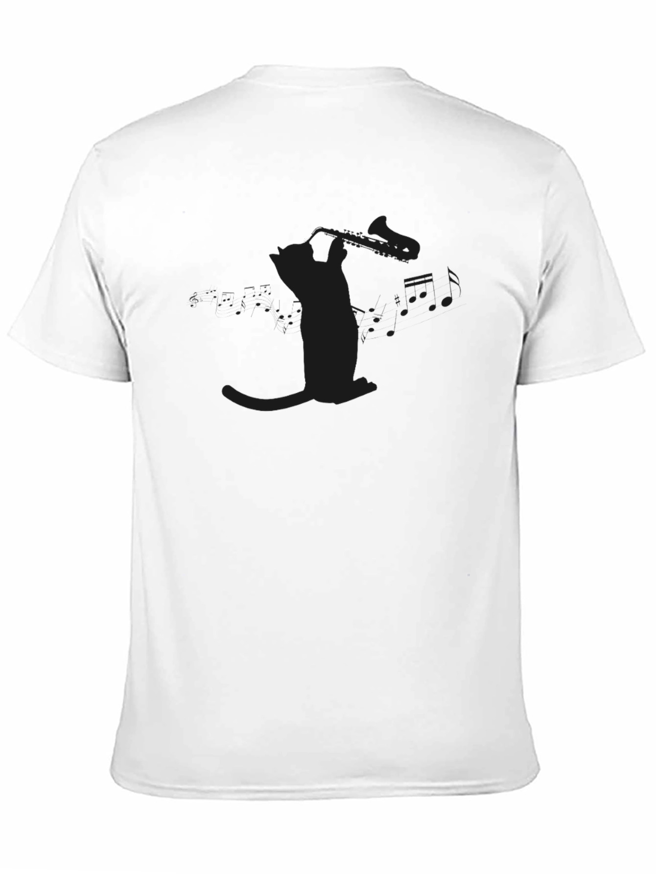 Mens Black T-Shirt with Subtle Graphic Print