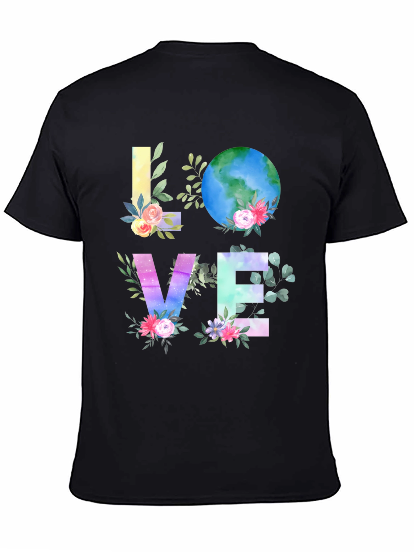 Love Earth Graphic T-Shirt - Floral Planet Tee