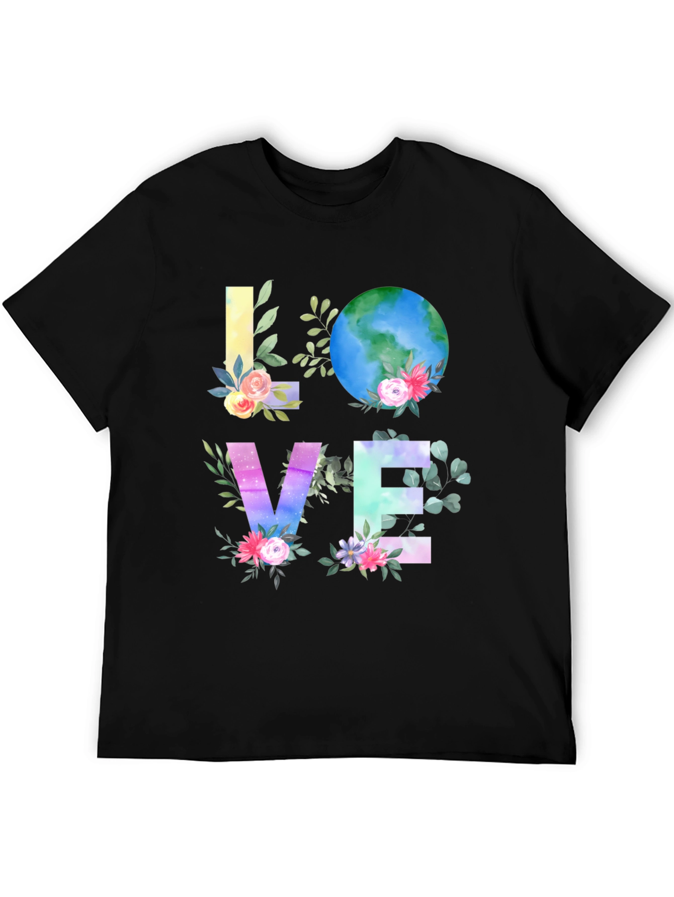 Love Earth Graphic T-Shirt - Floral Planet Tee