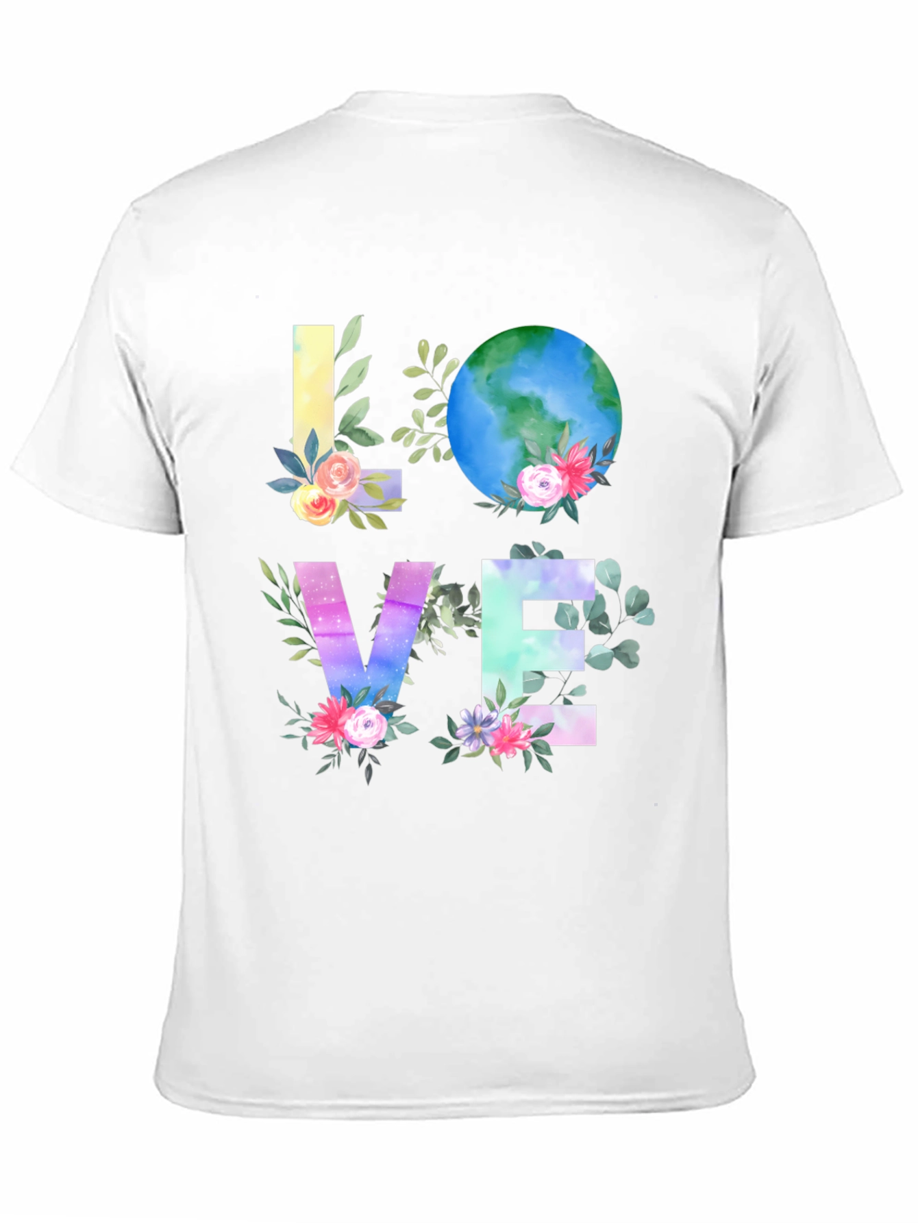 Love Earth Graphic T-Shirt - Floral Planet Tee