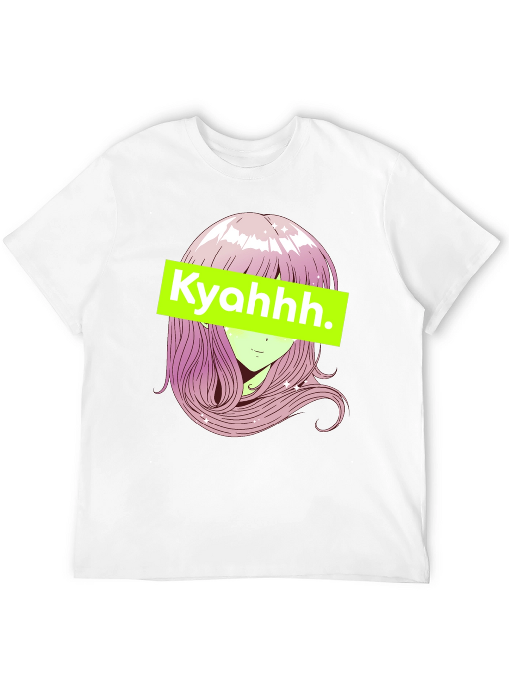 Anime Girl Graphic Tee - Black