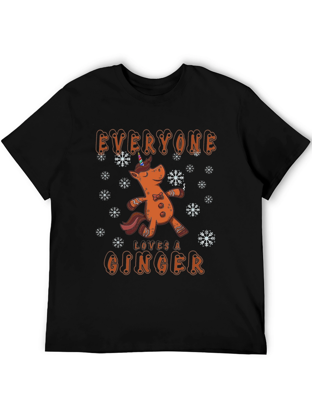 Gingerbread Unicorn Christmas T-Shirt