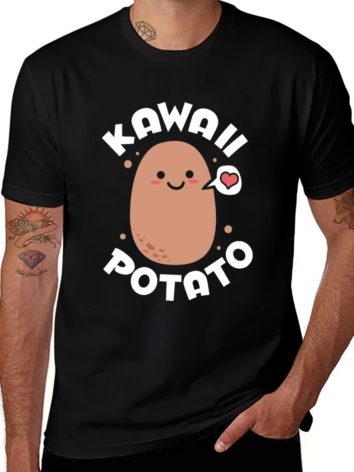 Kawaii Potato Graphic T-Shirt - Cute & Comfortable