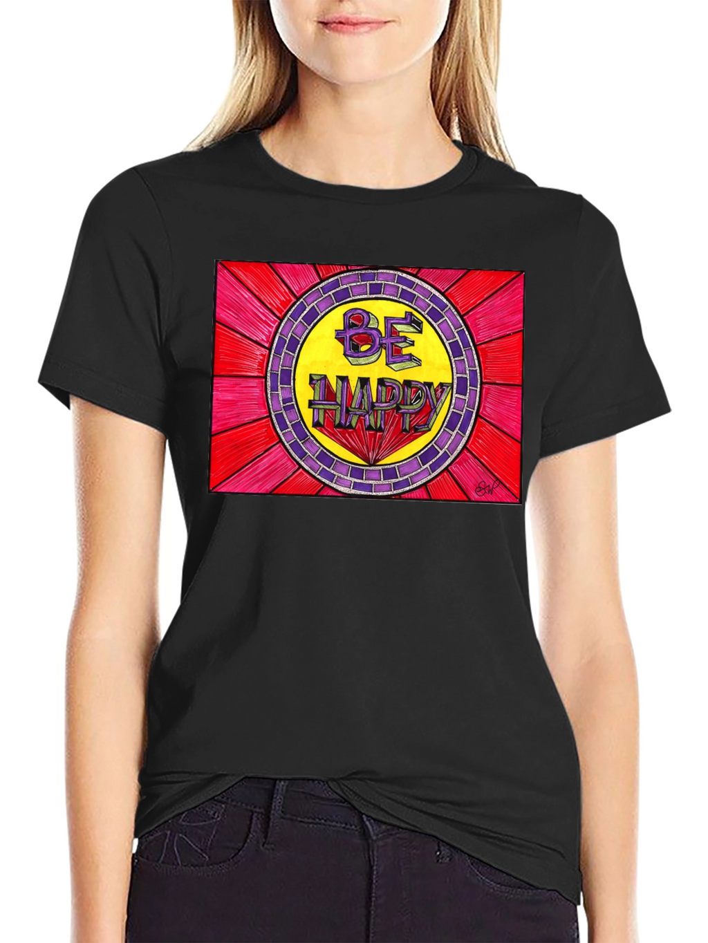 Be Happy Graphic Tee - Positive Vibes T-Shirt