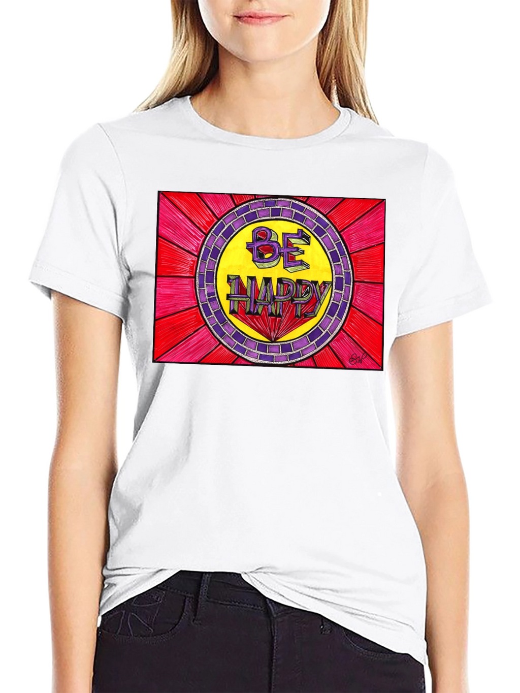 Be Happy Graphic Tee - Positive Vibes T-Shirt