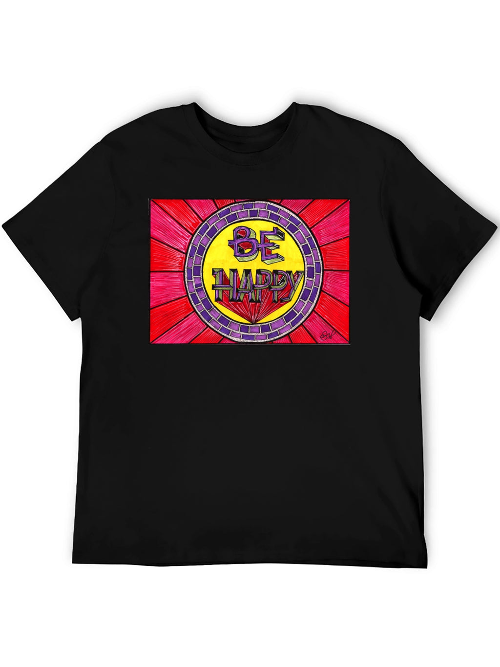 Be Happy Graphic Tee - Positive Vibes T-Shirt