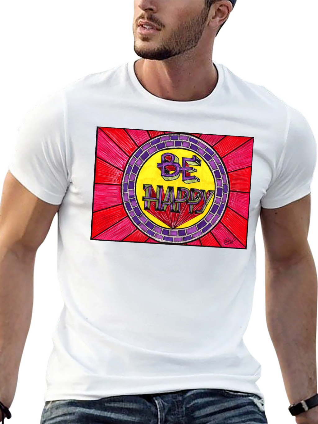 Be Happy Graphic Tee - Positive Vibes T-Shirt