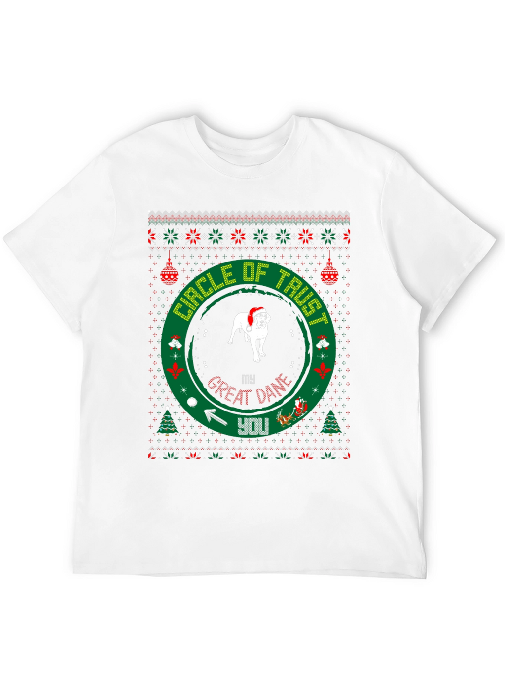 Great Dane Christmas Circle of Trust T-Shirt