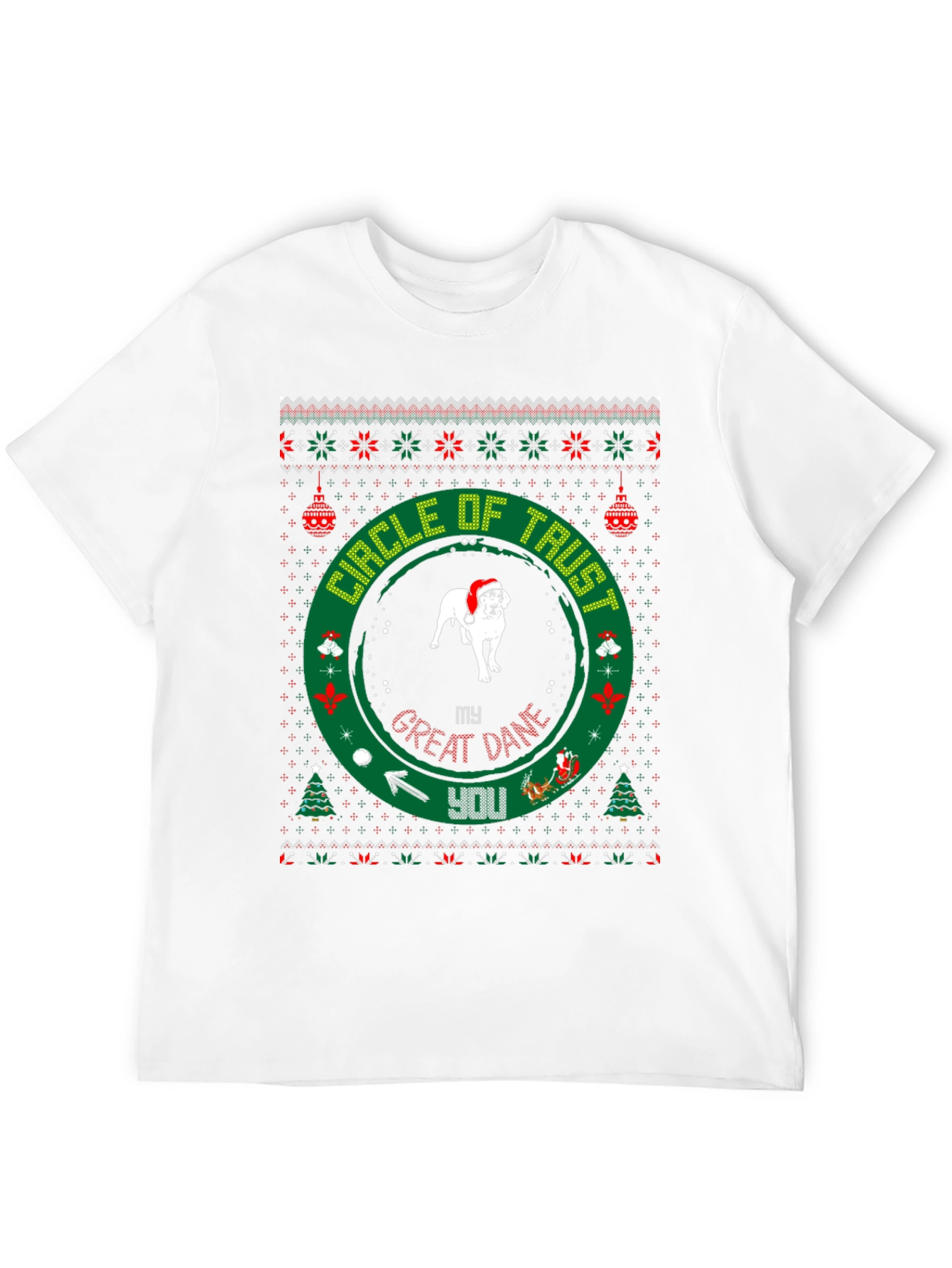 Great Dane Christmas Circle of Trust T-Shirt