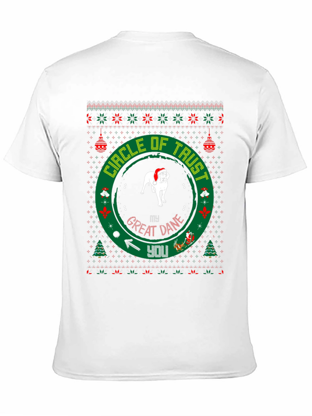 Great Dane Christmas Circle of Trust T-Shirt
