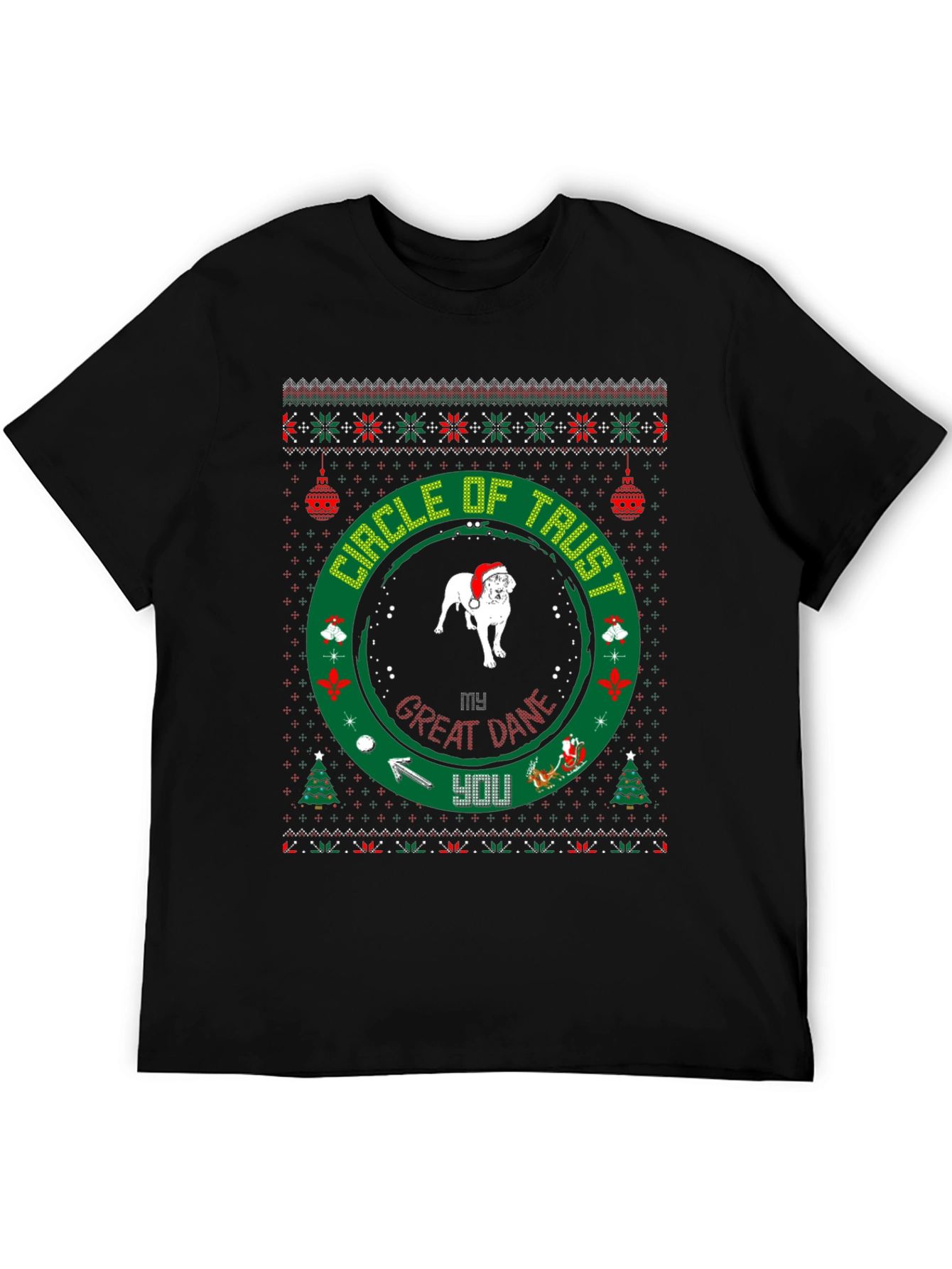 Great Dane Christmas Circle of Trust T-Shirt