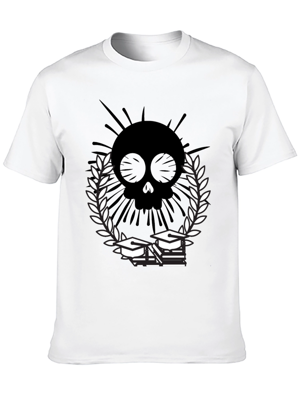 Skull Grad T-Shirt - Academic Style