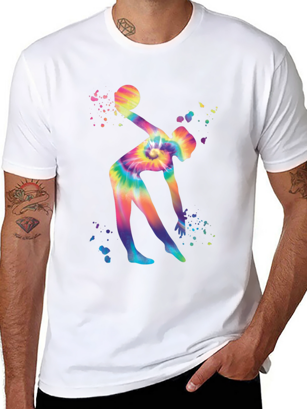 Colorful Tie-Dye Gymnastics T-Shirt