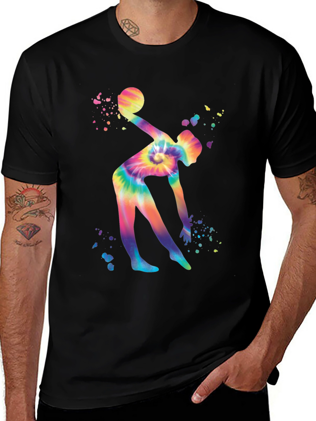 Colorful Tie-Dye Gymnastics T-Shirt