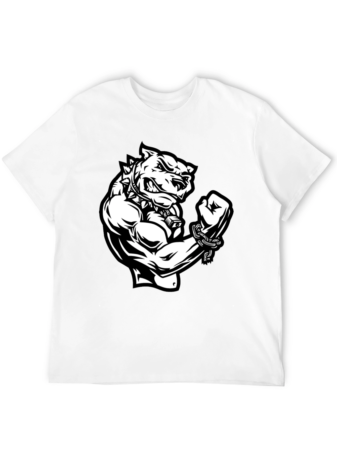 Graphic T-Shirt - Angry Dog with Muscles