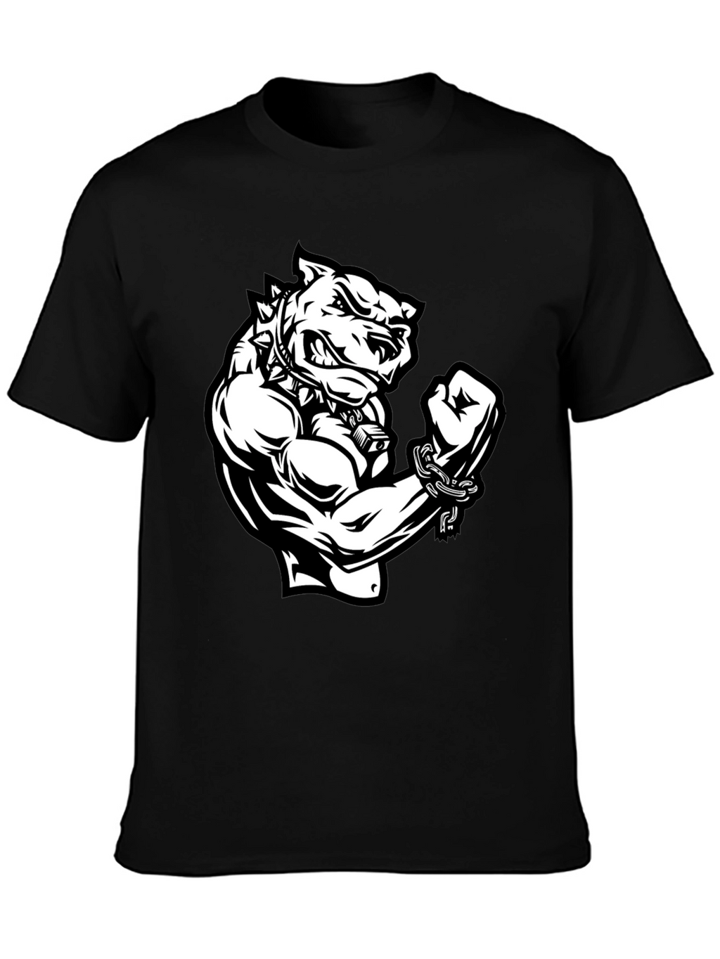 Graphic T-Shirt - Angry Dog with Muscles
