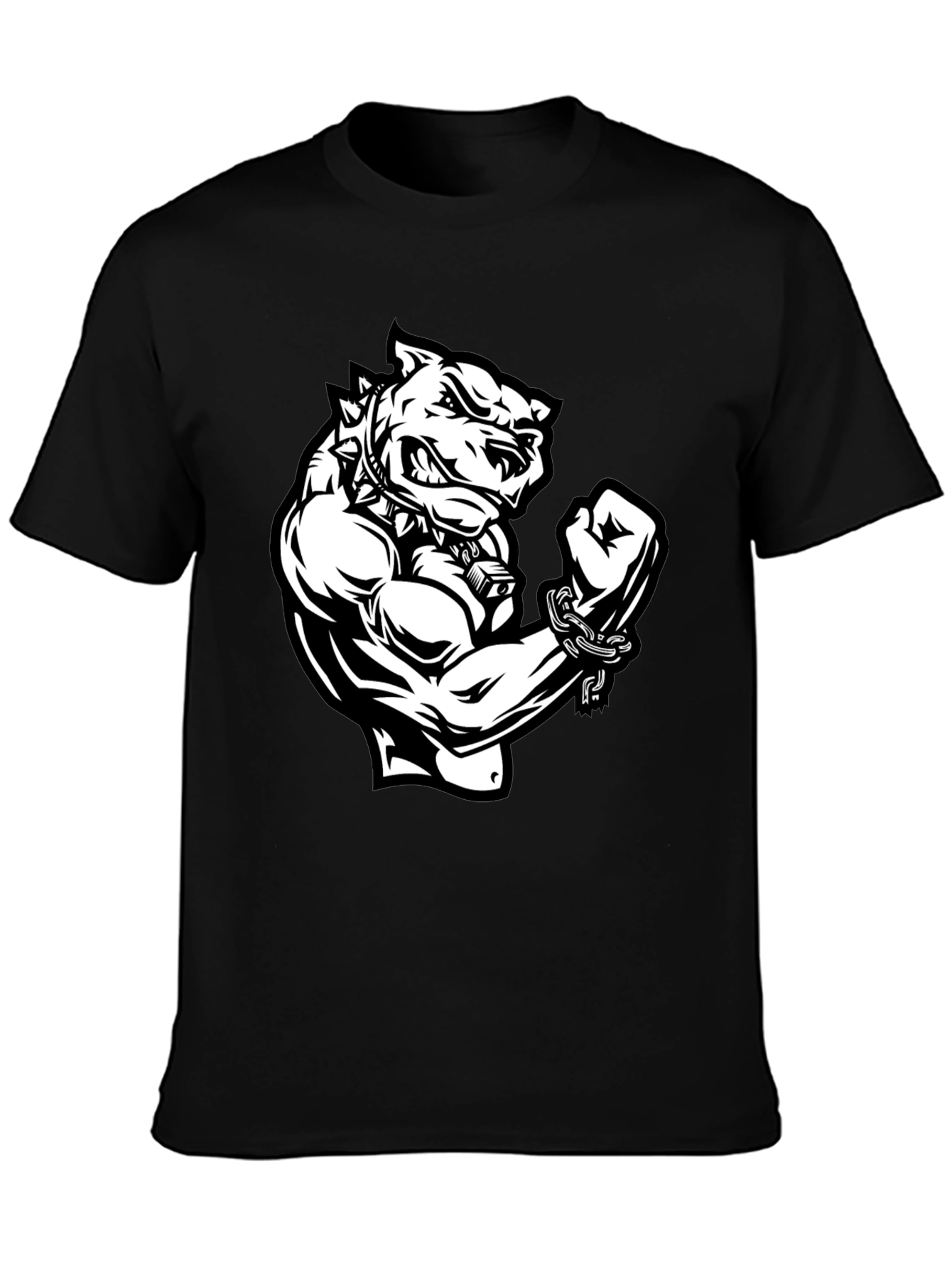 Graphic T-Shirt - Angry Dog with Muscles