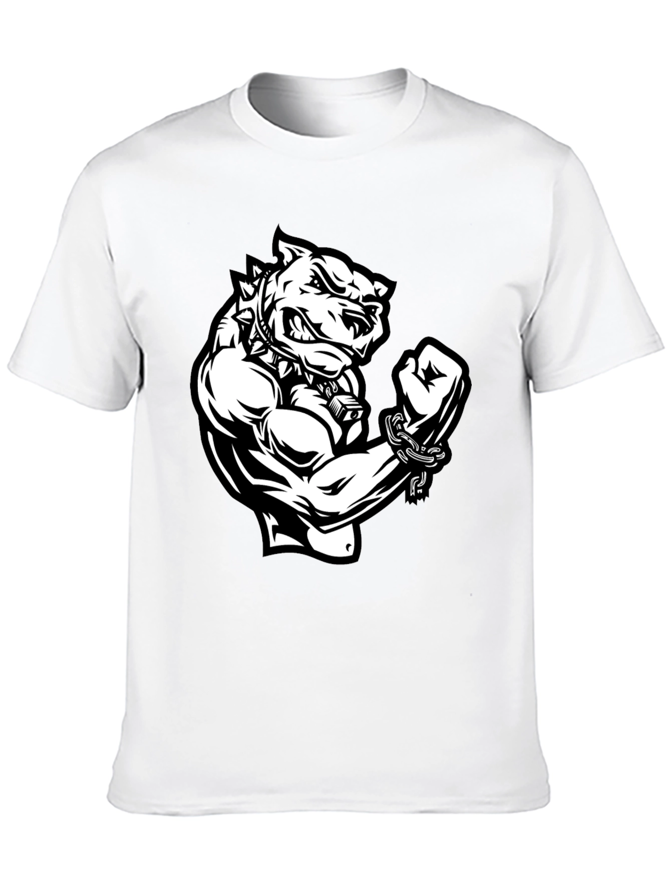 Graphic T-Shirt - Angry Dog with Muscles