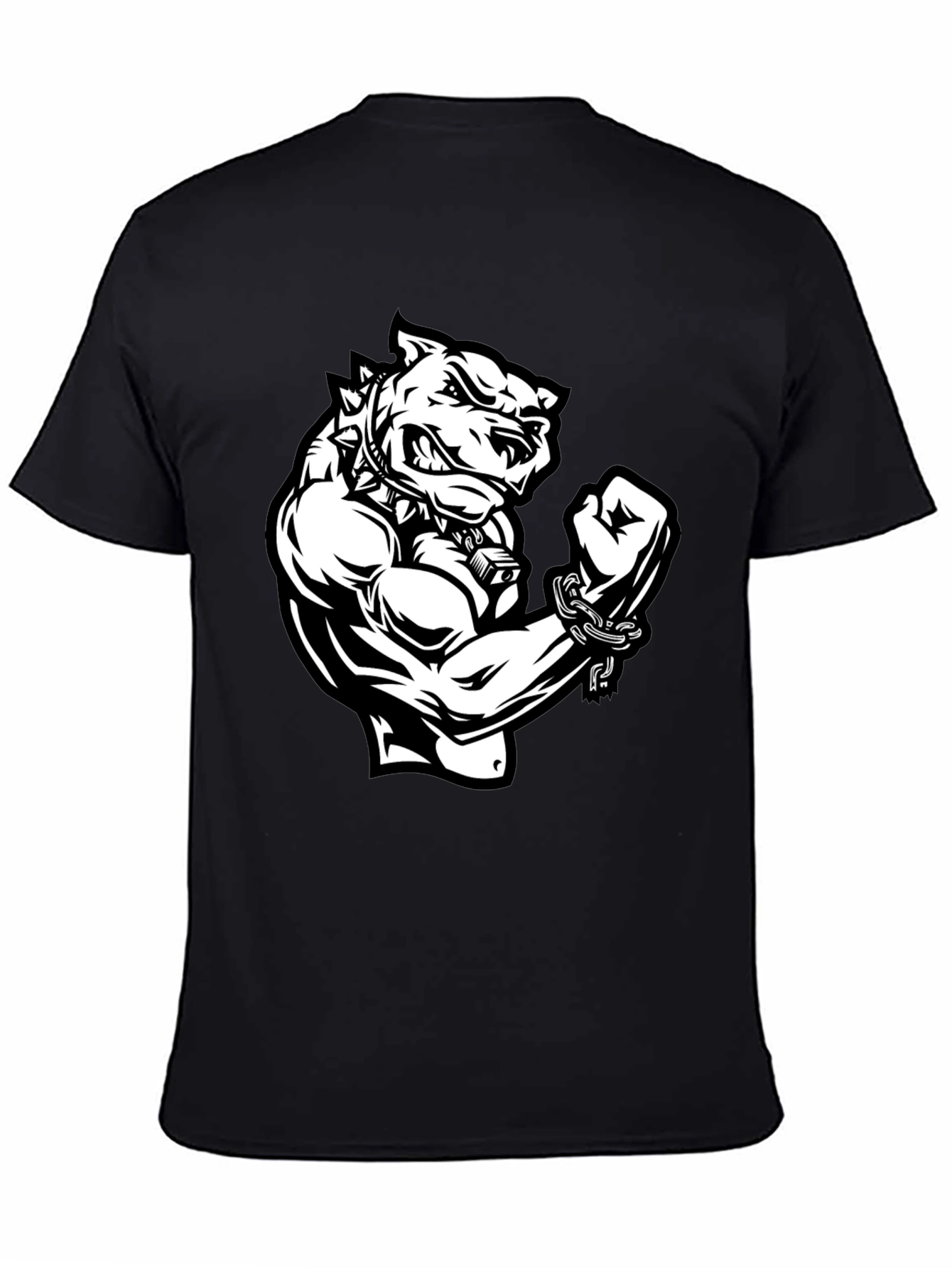 Graphic T-Shirt - Angry Dog with Muscles