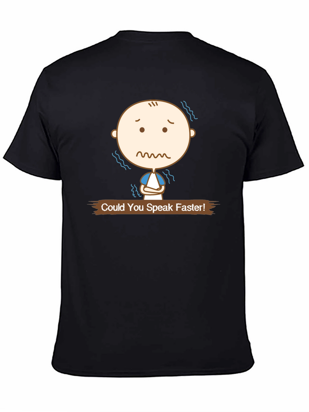 Speak Faster Graphic Tee - Black Cotton T-Shirt