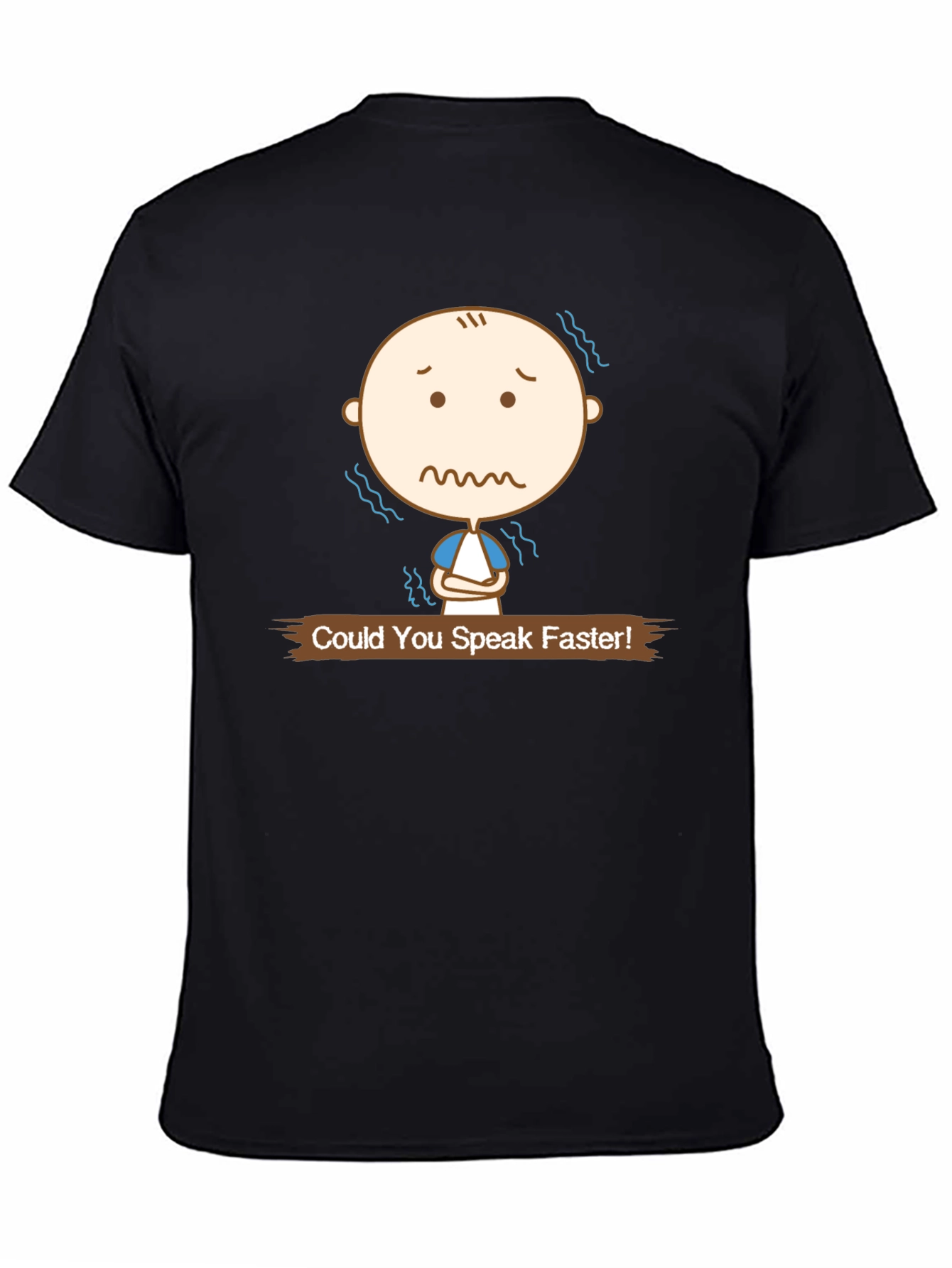 Speak Faster Graphic Tee - Black Cotton T-Shirt