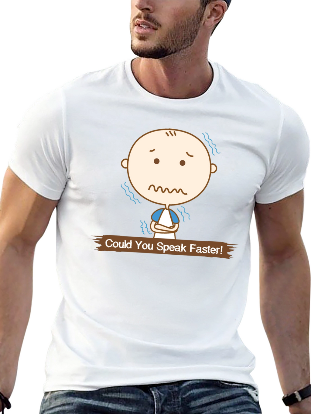 Speak Faster Graphic Tee - Black Cotton T-Shirt