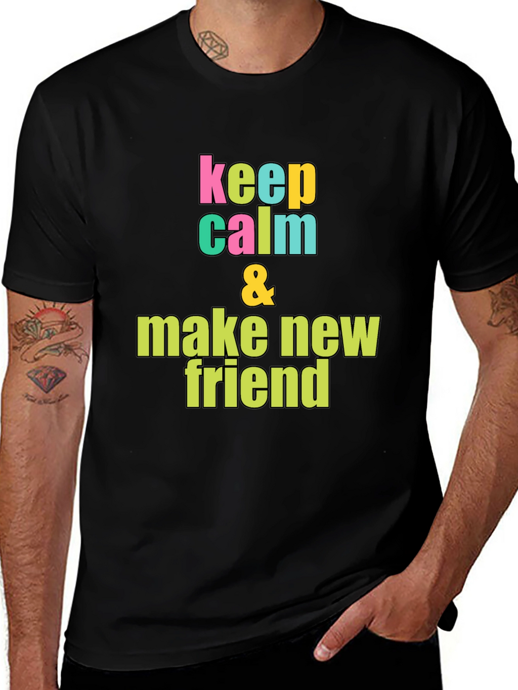 Keep Calm & Make New Friends Graphic Tee