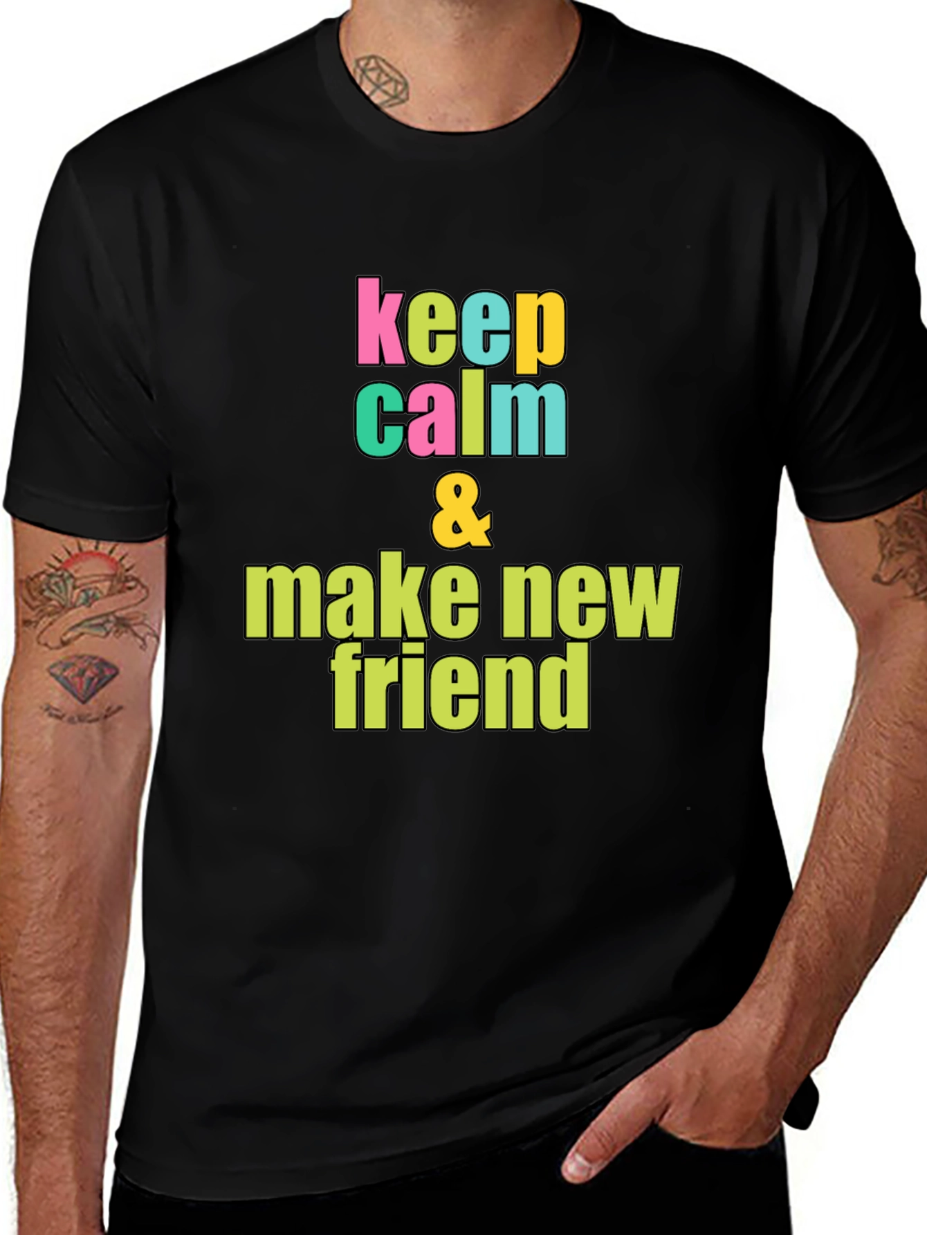 Keep Calm & Make New Friends Graphic Tee