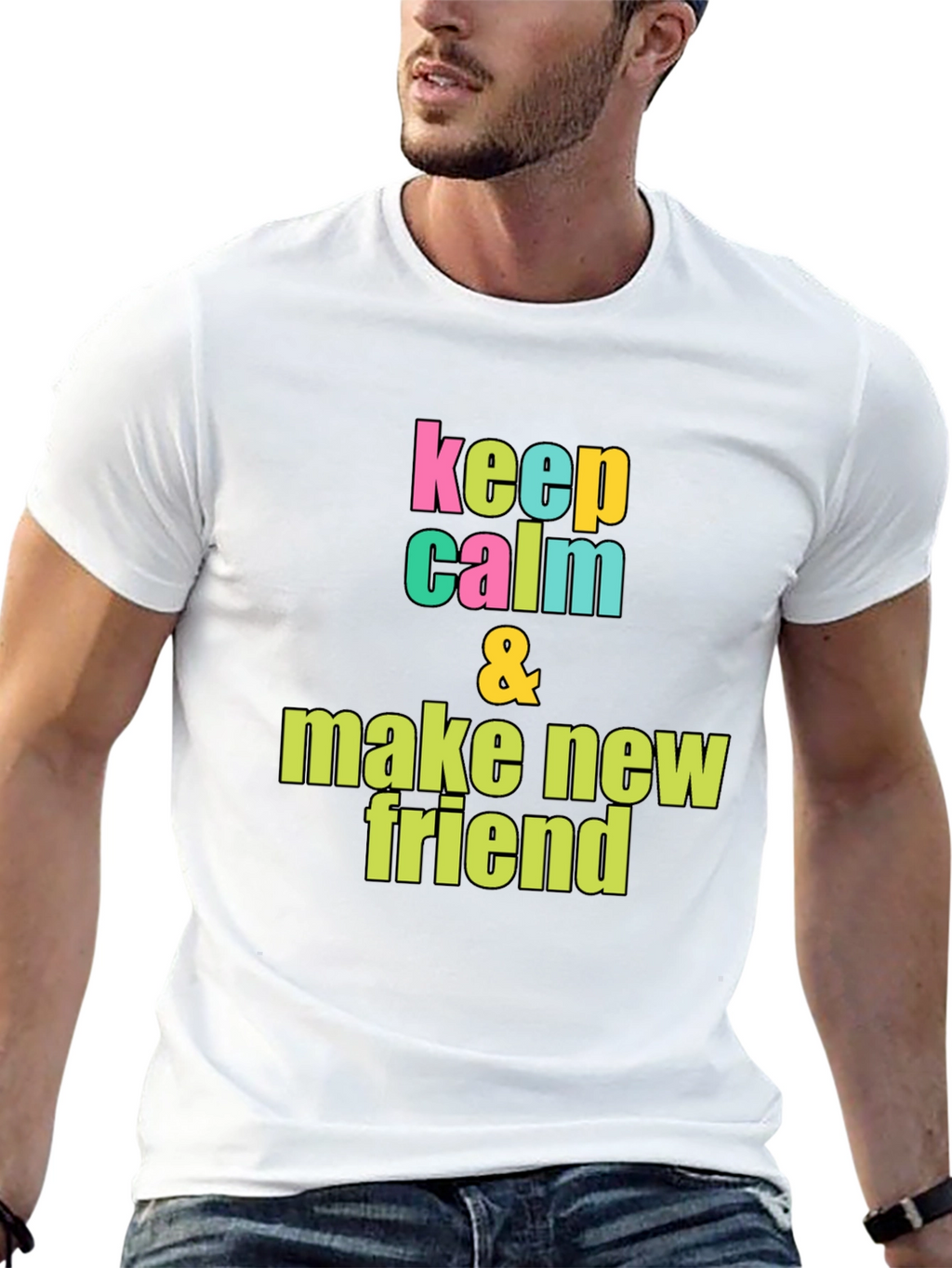 Keep Calm & Make New Friends Graphic Tee