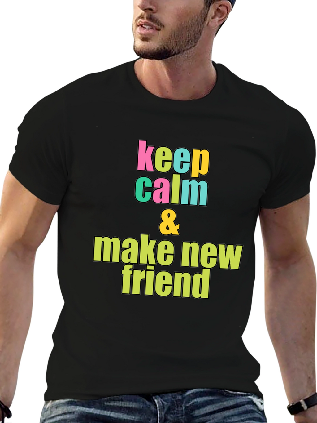 Keep Calm & Make New Friends Graphic Tee