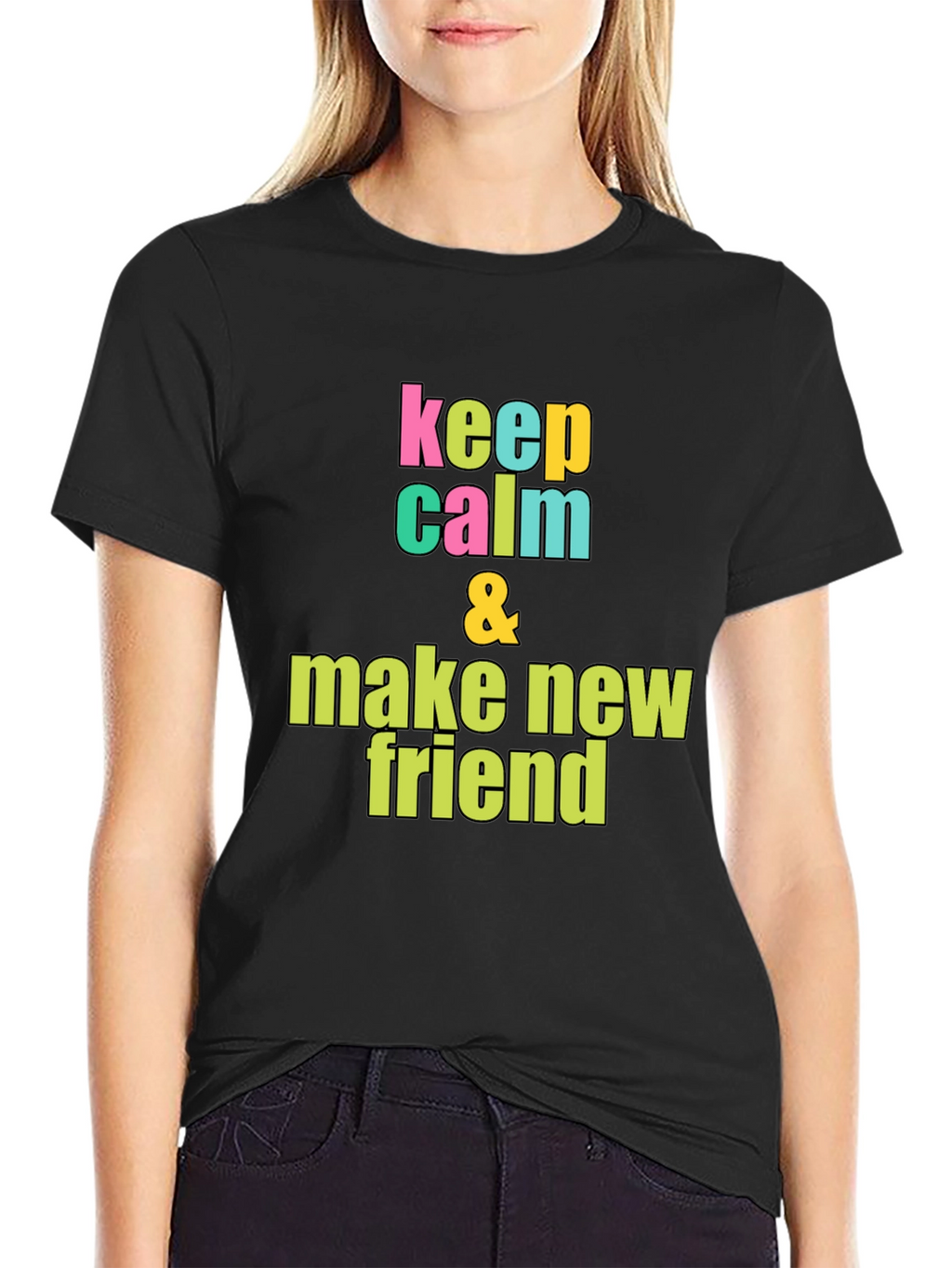 Keep Calm & Make New Friends Graphic Tee