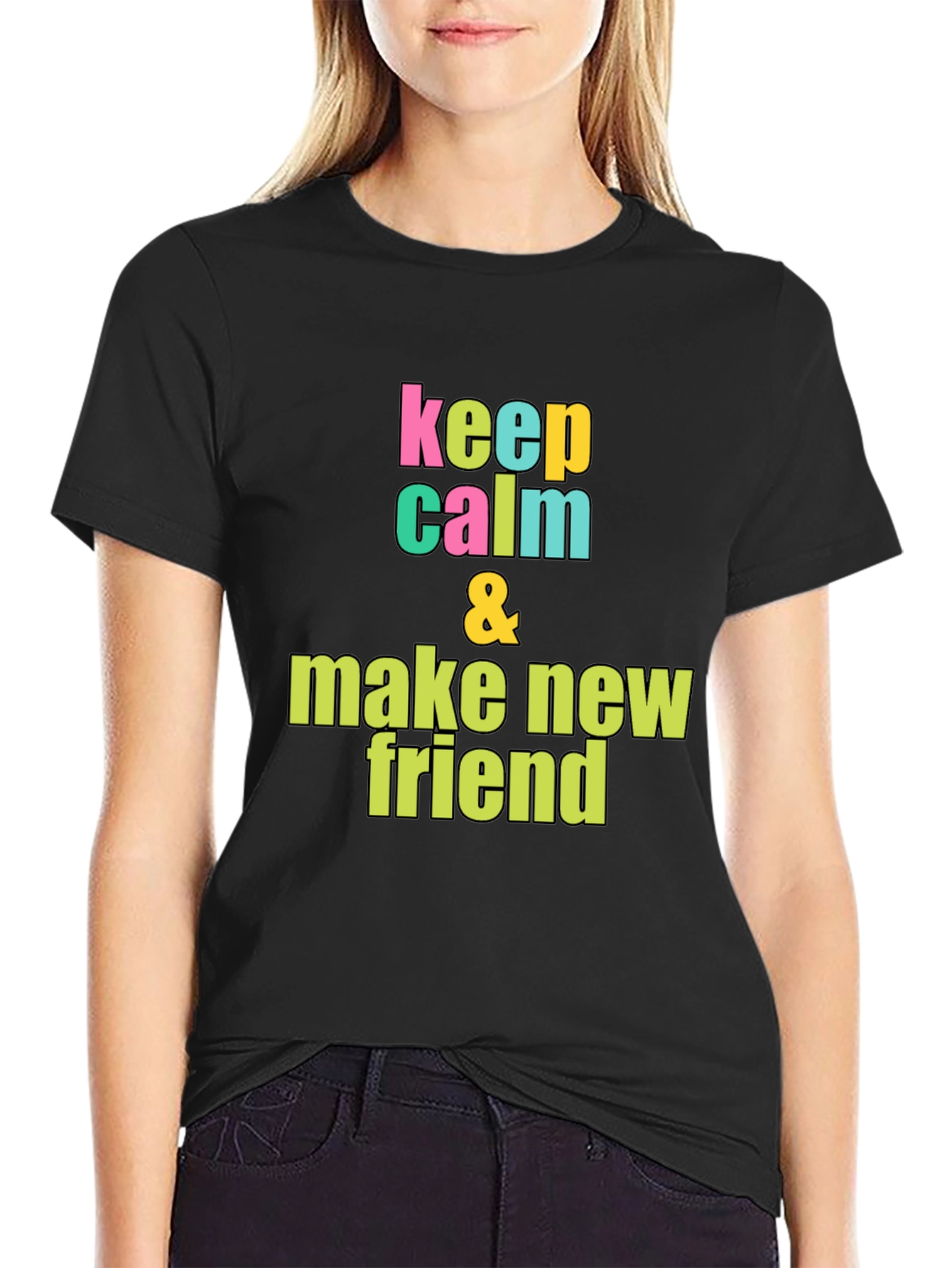 Keep Calm & Make New Friends Graphic Tee