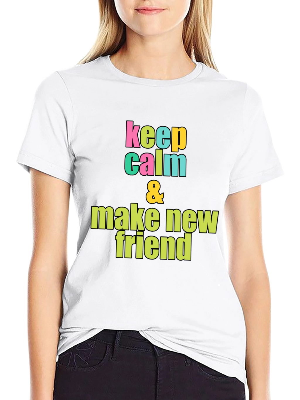Keep Calm & Make New Friends Graphic Tee