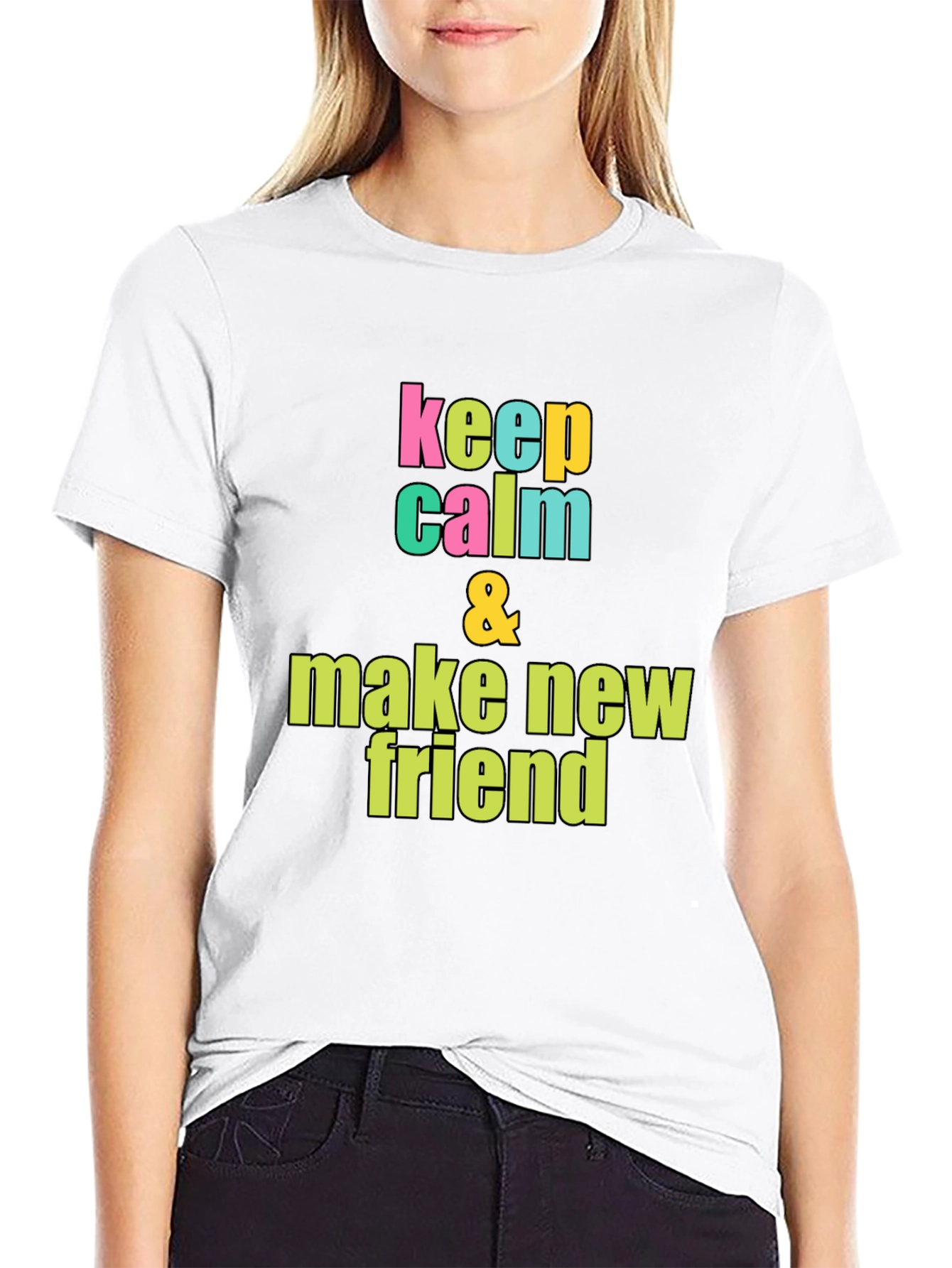 Keep Calm & Make New Friends Graphic Tee