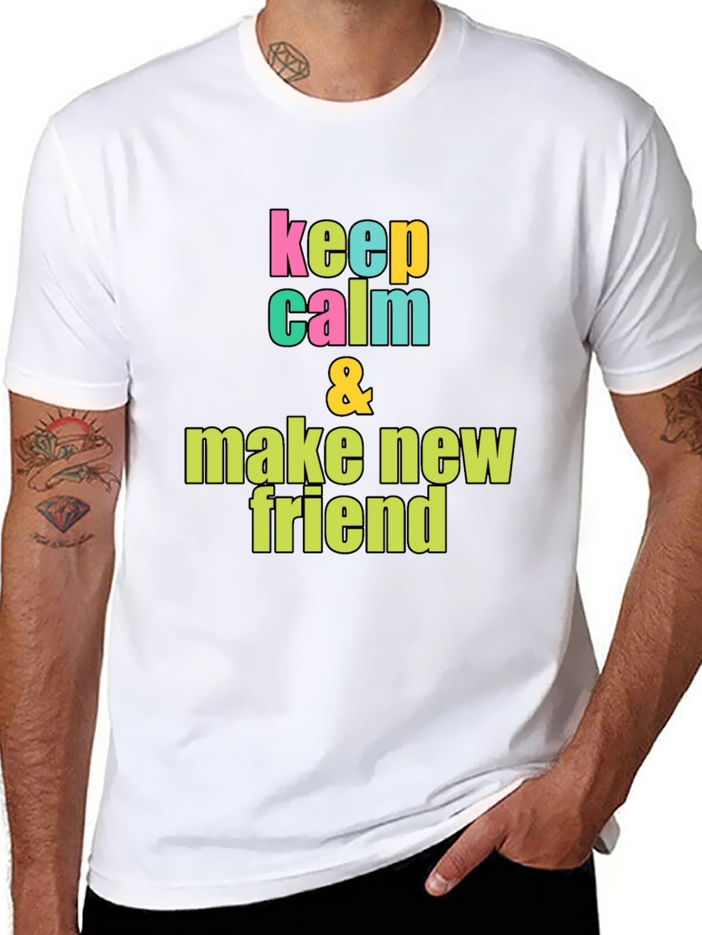 Keep Calm & Make New Friends Graphic Tee